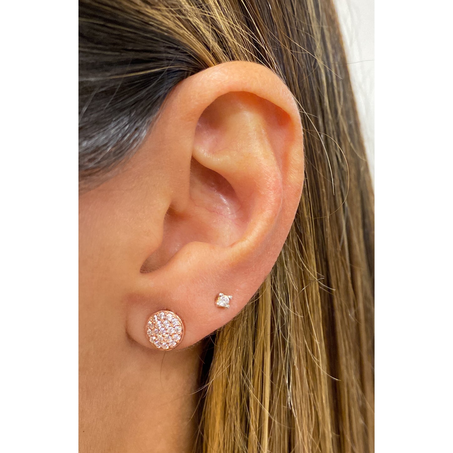 Aretes LANDO Rose Gold 8mm