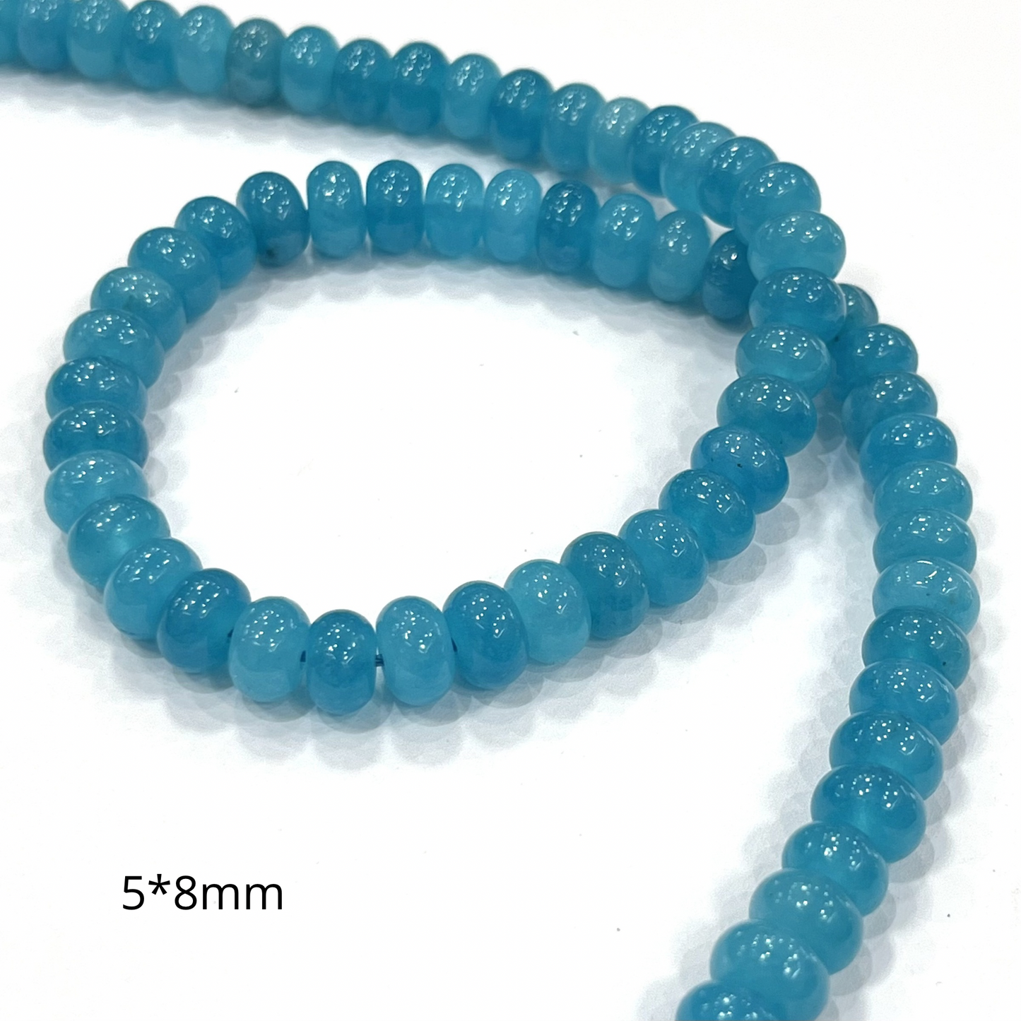 Sarta Rondela Jade Azul 5*8mm