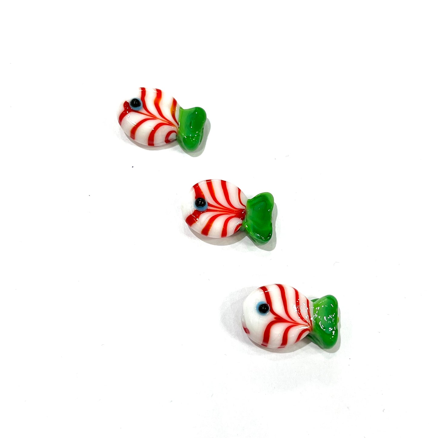 Pez Cerámica Rojo-Verde