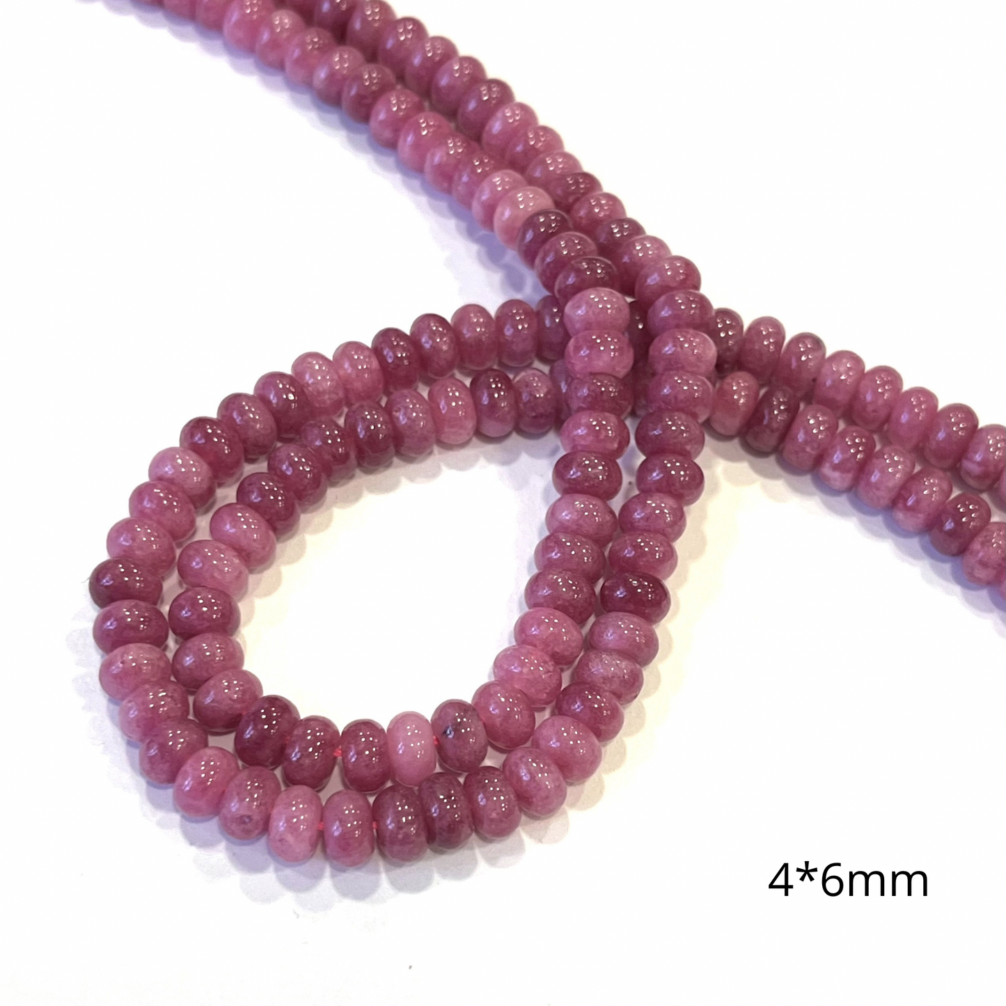 Sarta Rondela Jade Rosa 4*6mm