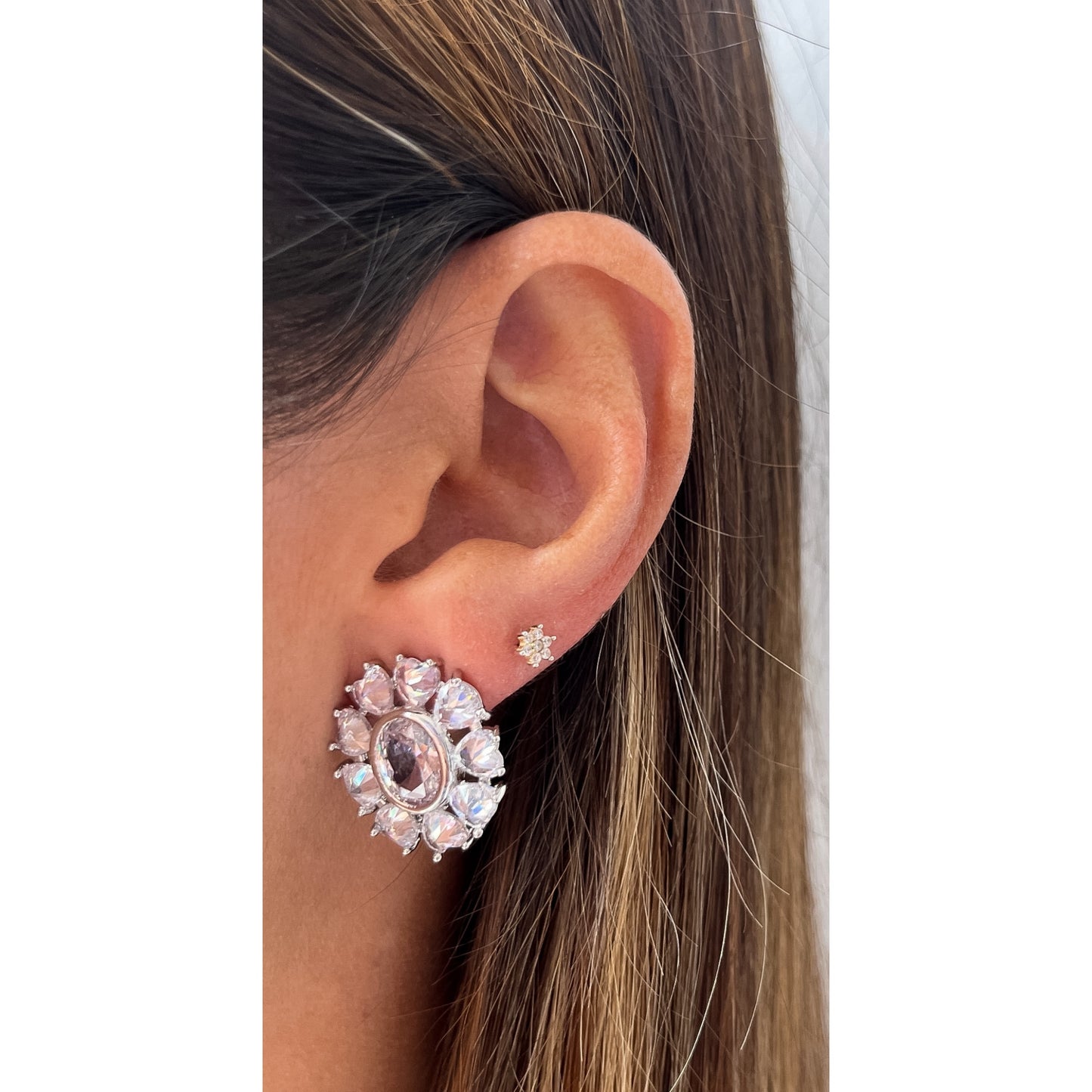 Aretes KOLY Clear / Plateado