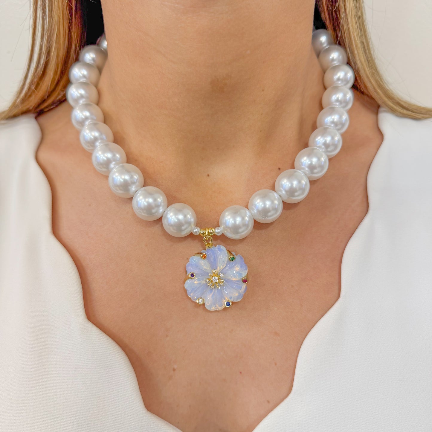 Collar UNKI Blanco