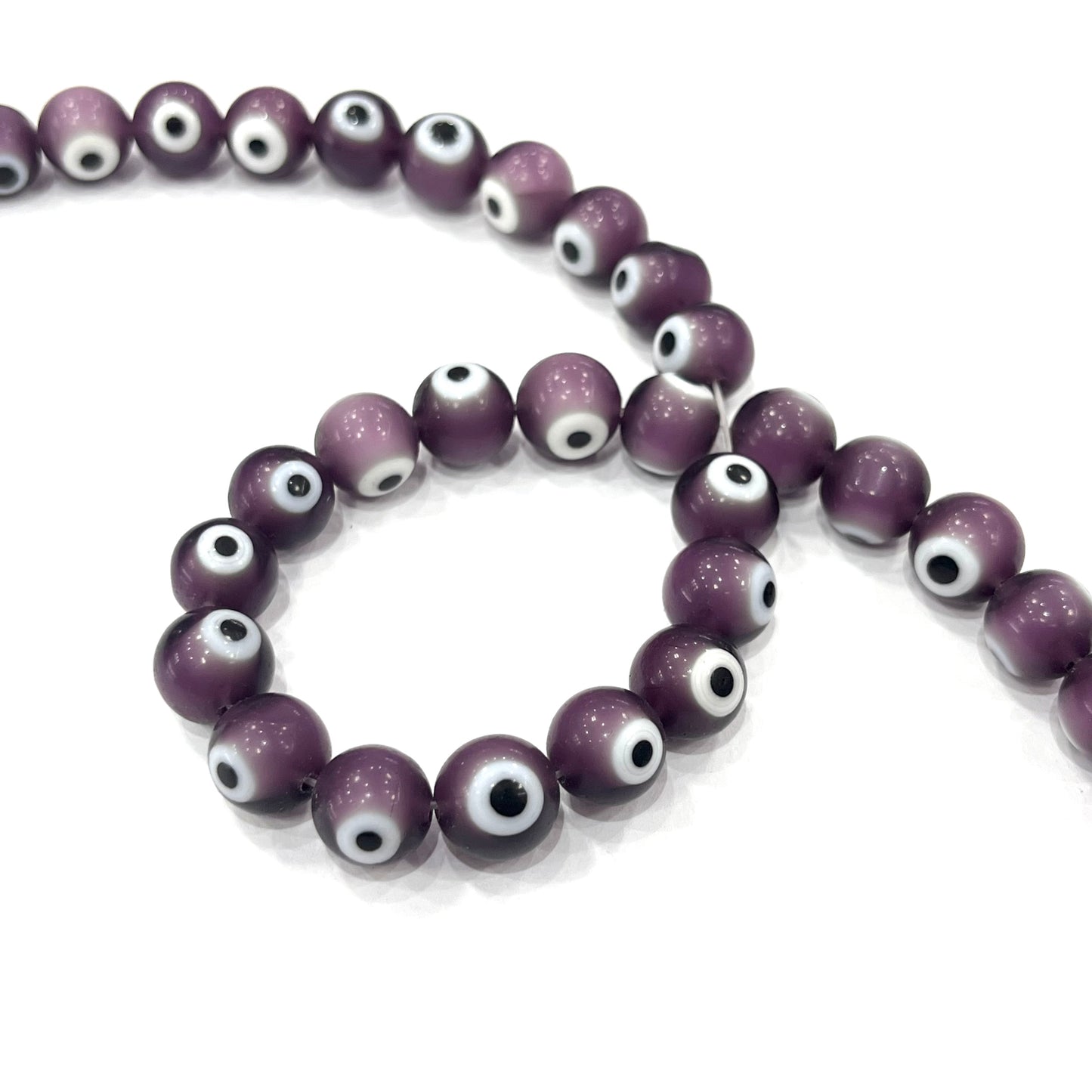 Sarta Ojo de Vidrio Morado-Bola 10mm