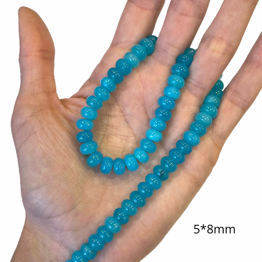 Sarta Rondela Jade Azul 5*8mm