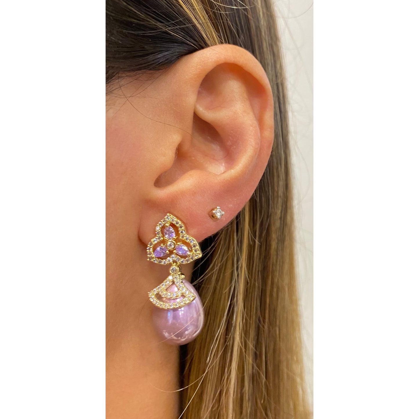 Aretes BURTE Lila