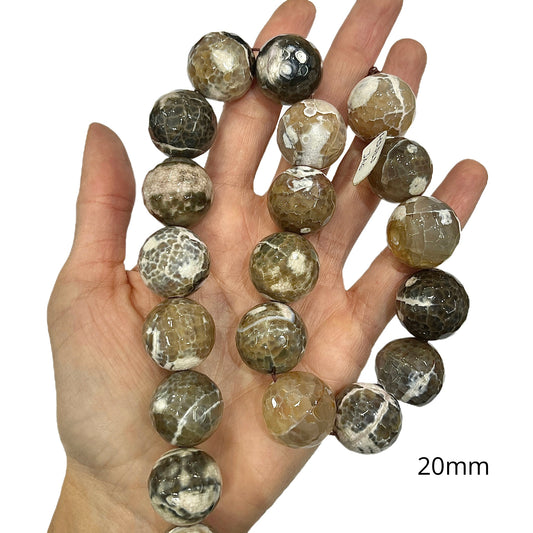 Sarta Agata Beige 20mm