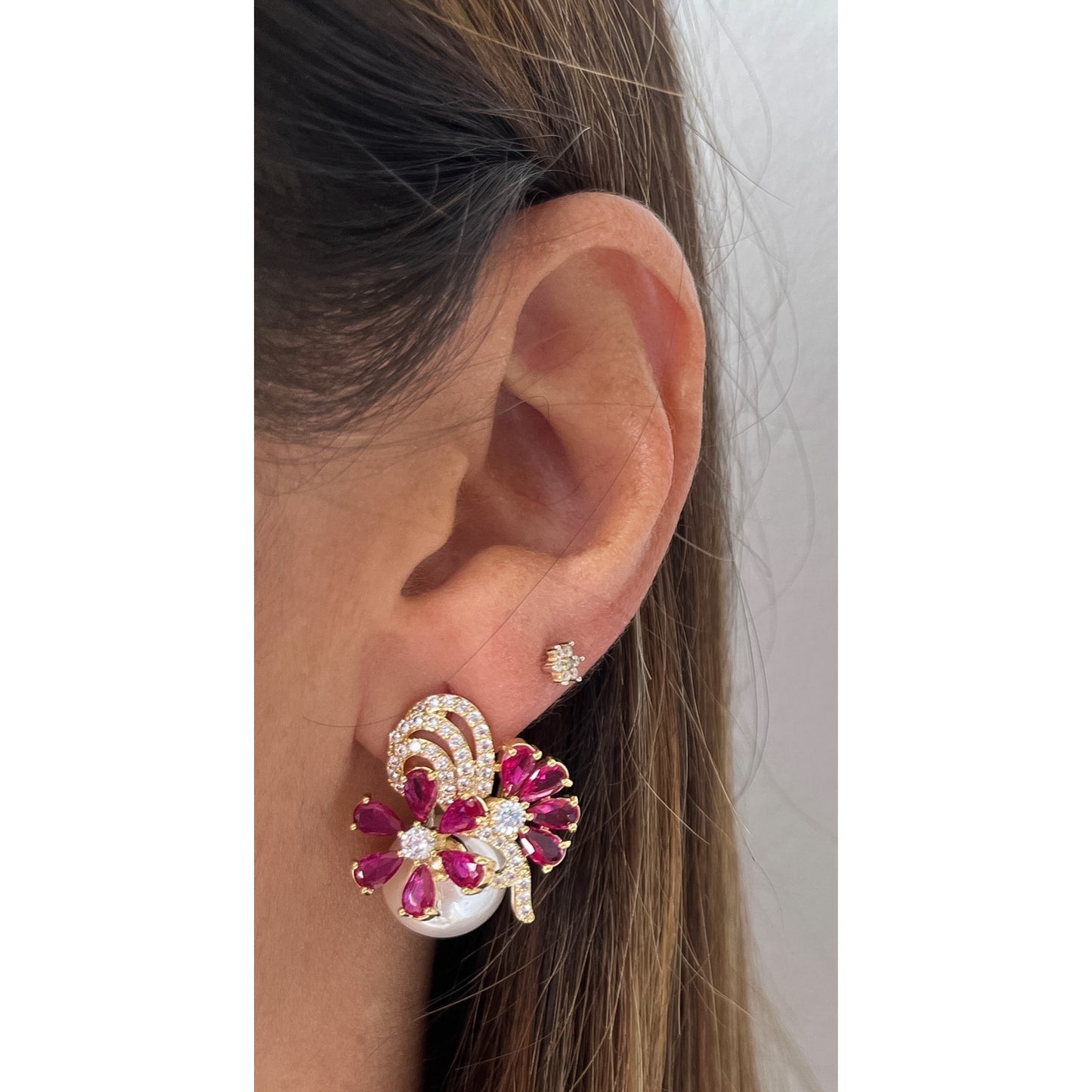 Aretes BIKIR Fucsia
