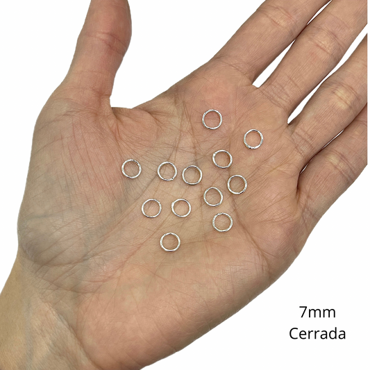 Argolla Cerrada Plata 7mm