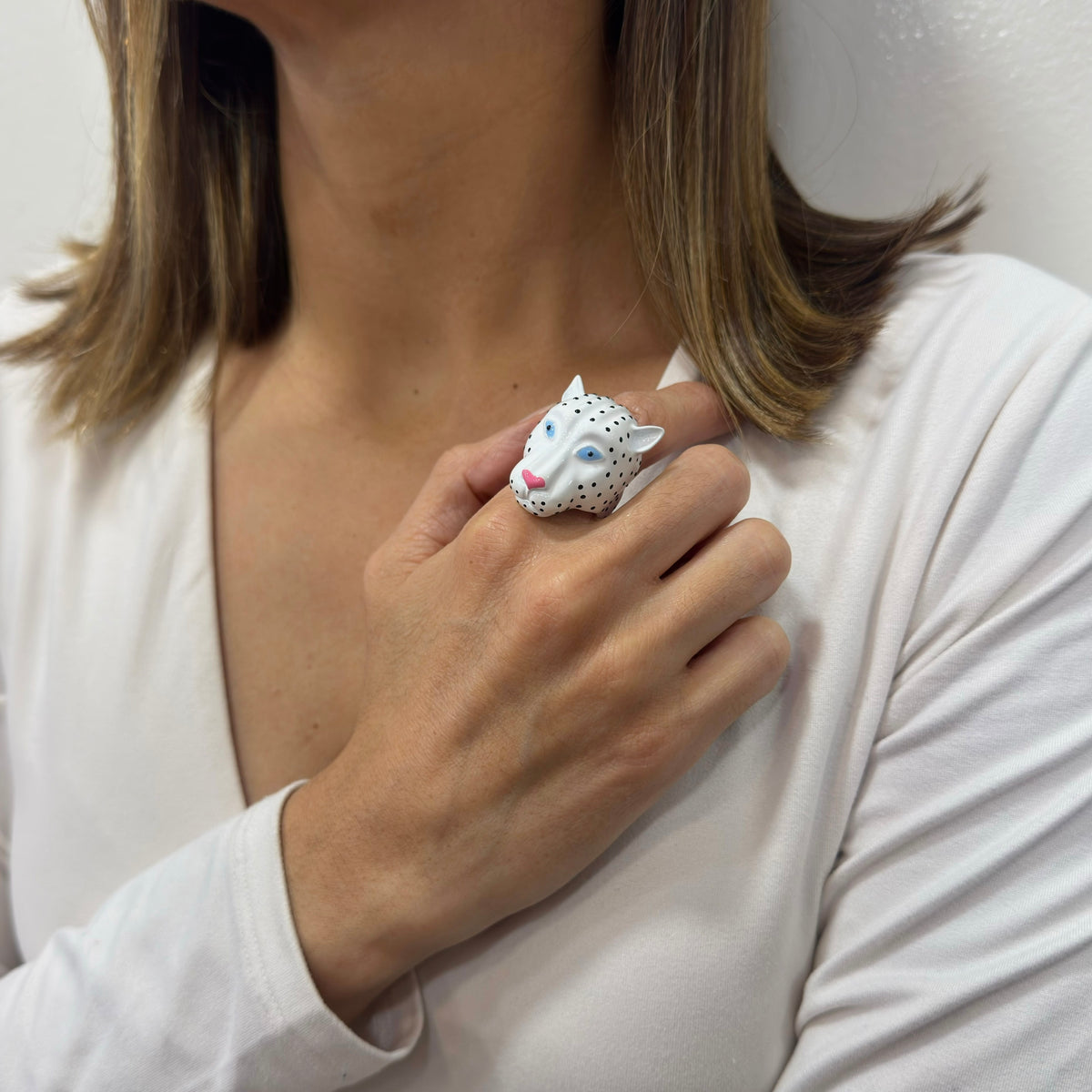 Anillo LUVIP Blanco Ajustable (Talla 7-8-9)