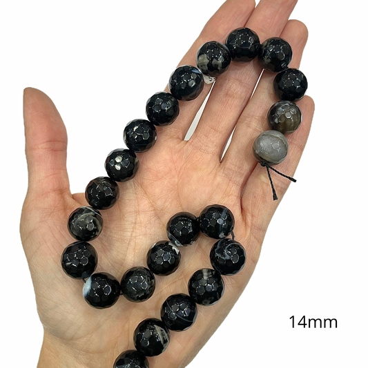 Sarta Agata Negra 14mm