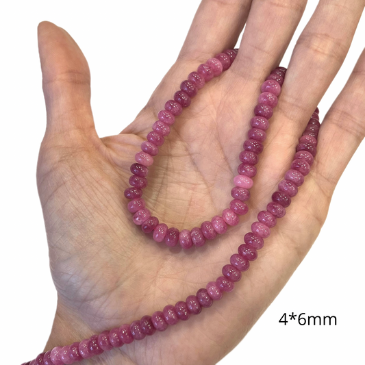 Sarta Rondela Jade Rosa 4*6mm