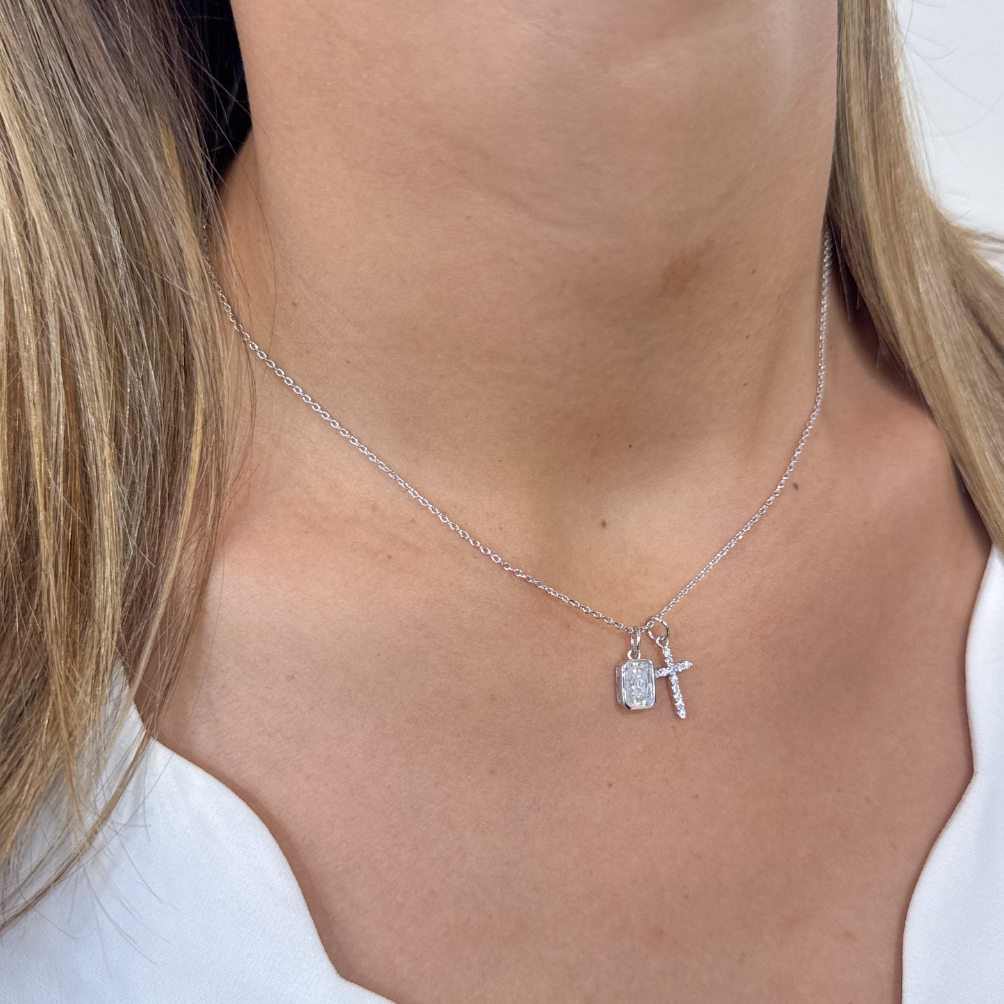 Collar TUKET Rodio-Moissanita