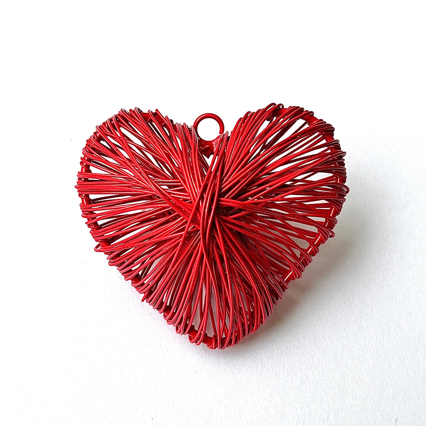 Dije Corazón Grande Alambre Rojo 6cm*5,5cm