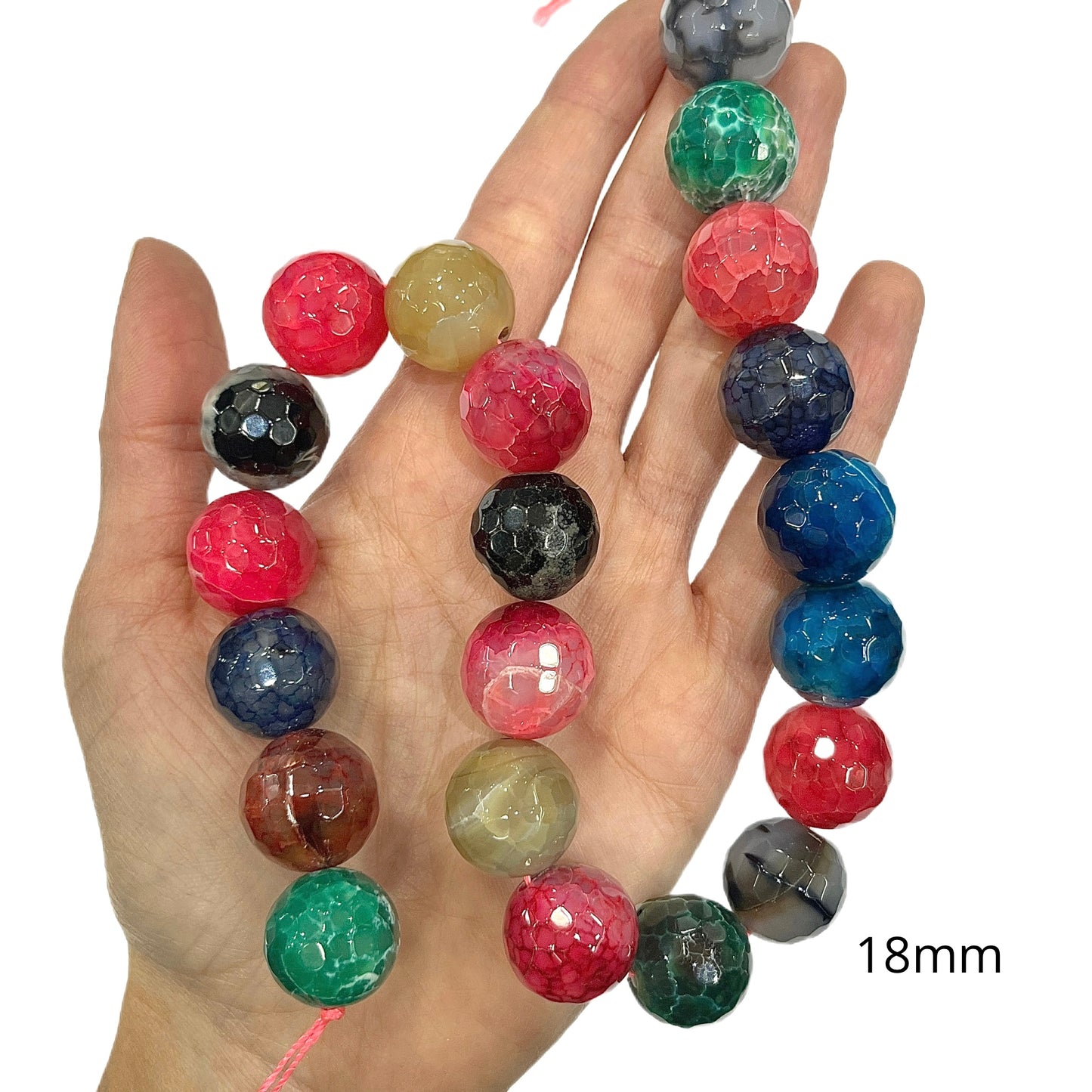 Sarta Agata Multicolor 18mm
