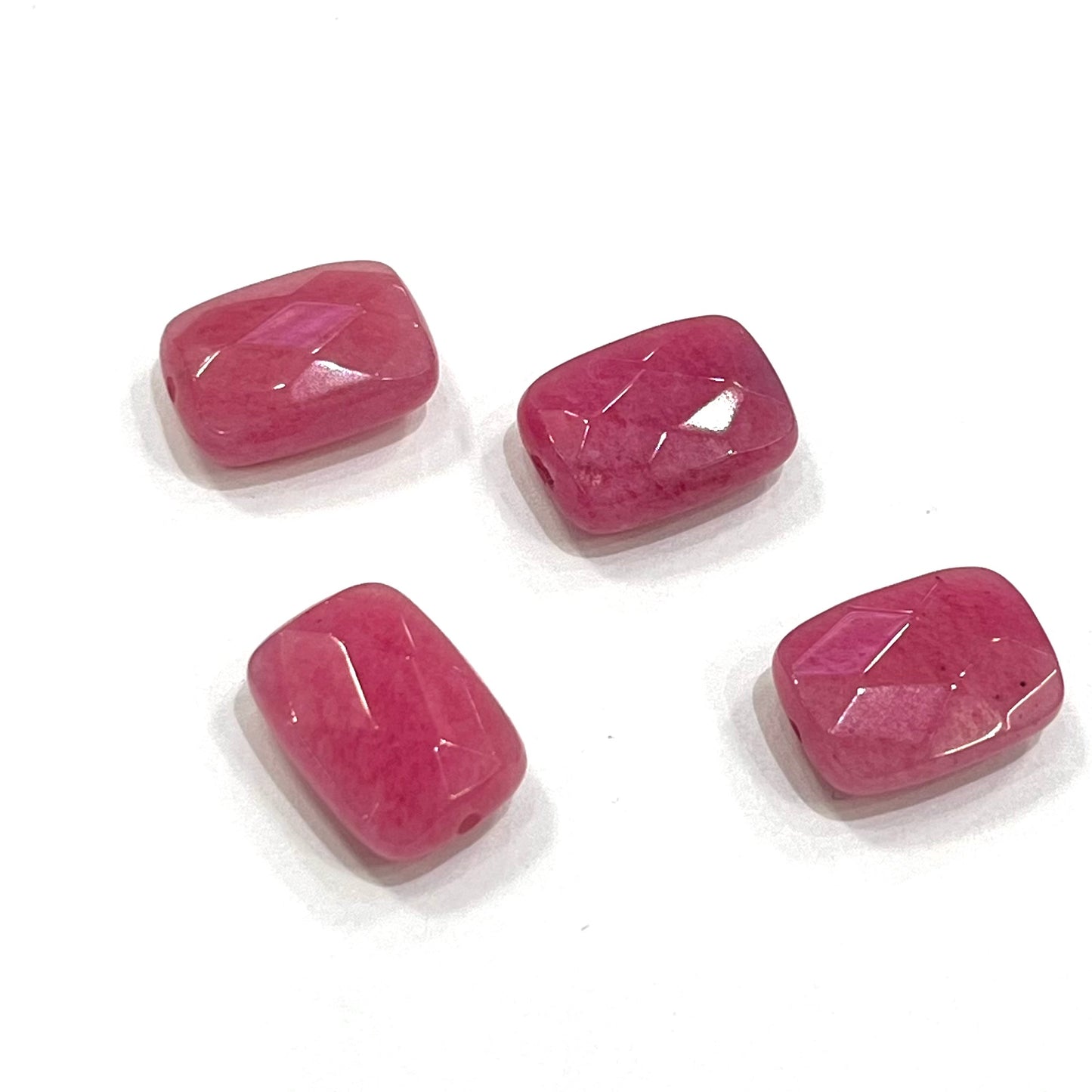 Rectángulo Jade Rosa Facetada 1,4*1cm