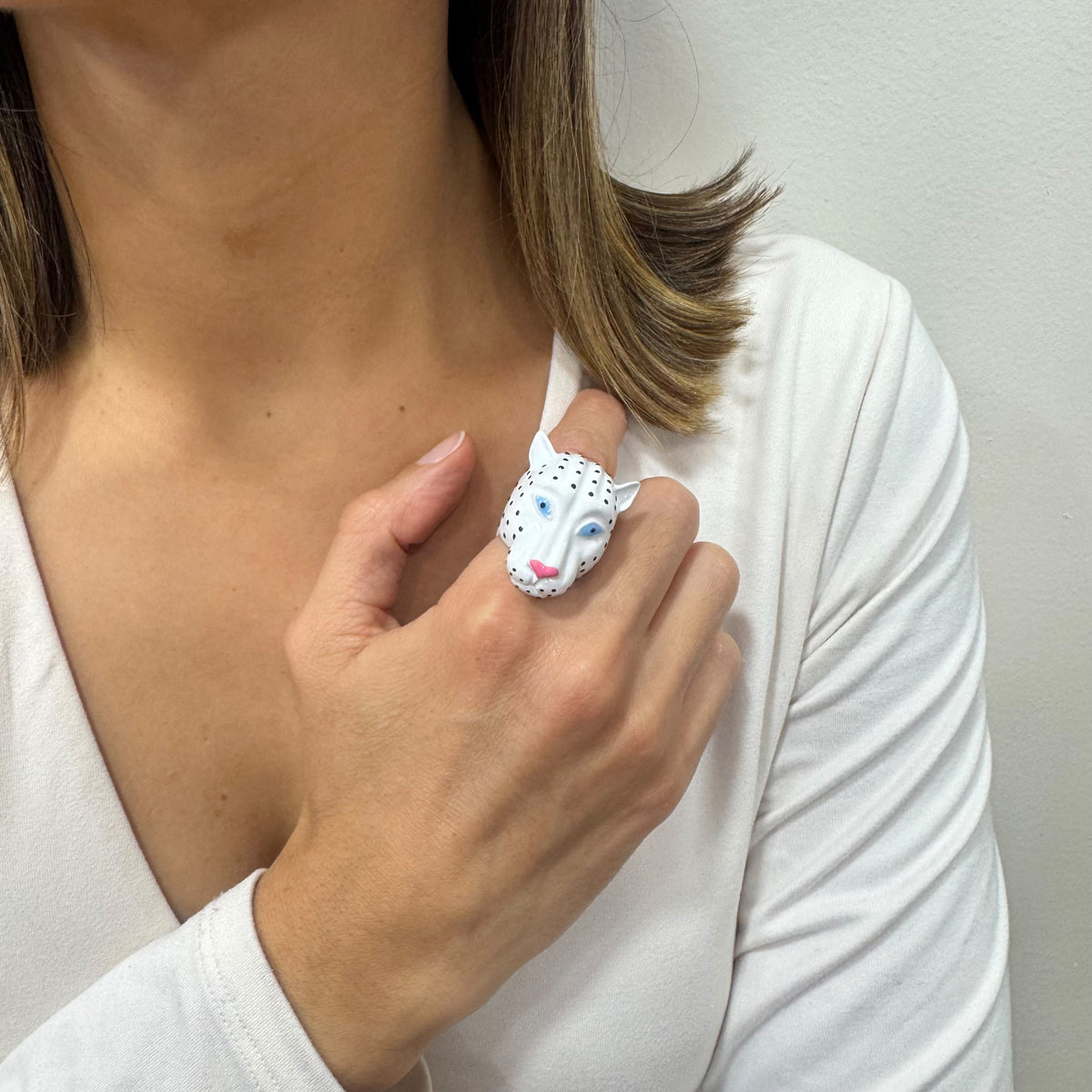 Anillo LUVIP Blanco Ajustable (Talla 7-8-9)