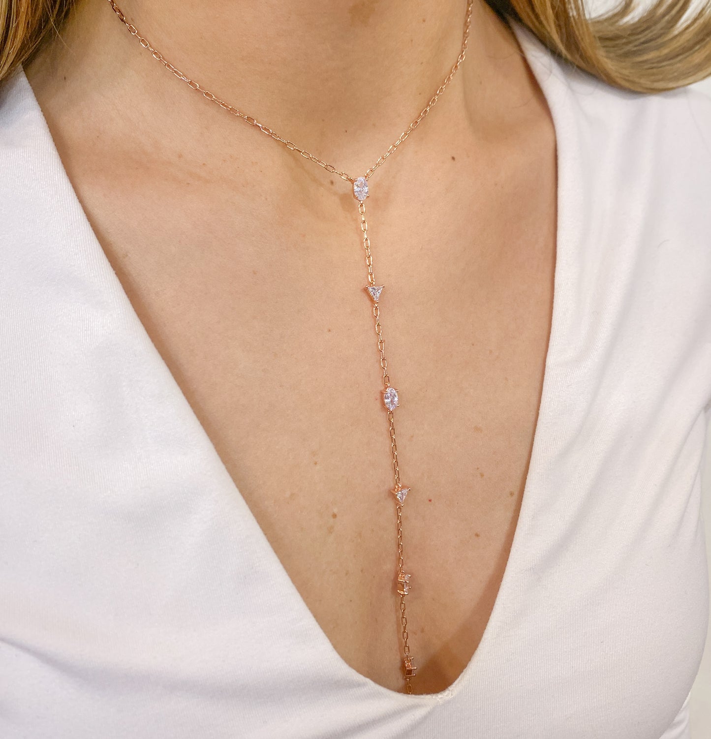 Collar Péndulo SUKIL Oro Rosa-Clear