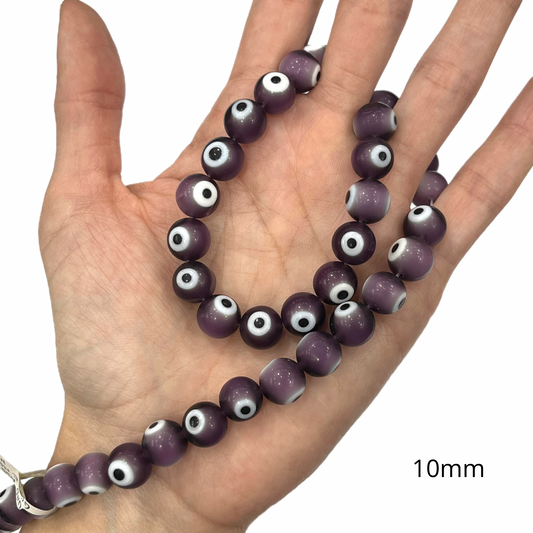 Sarta Ojo de Vidrio Morado-Bola 10mm
