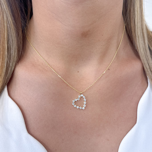 Collar ZAPIN Dorado Plata Rodinada- Moissanita