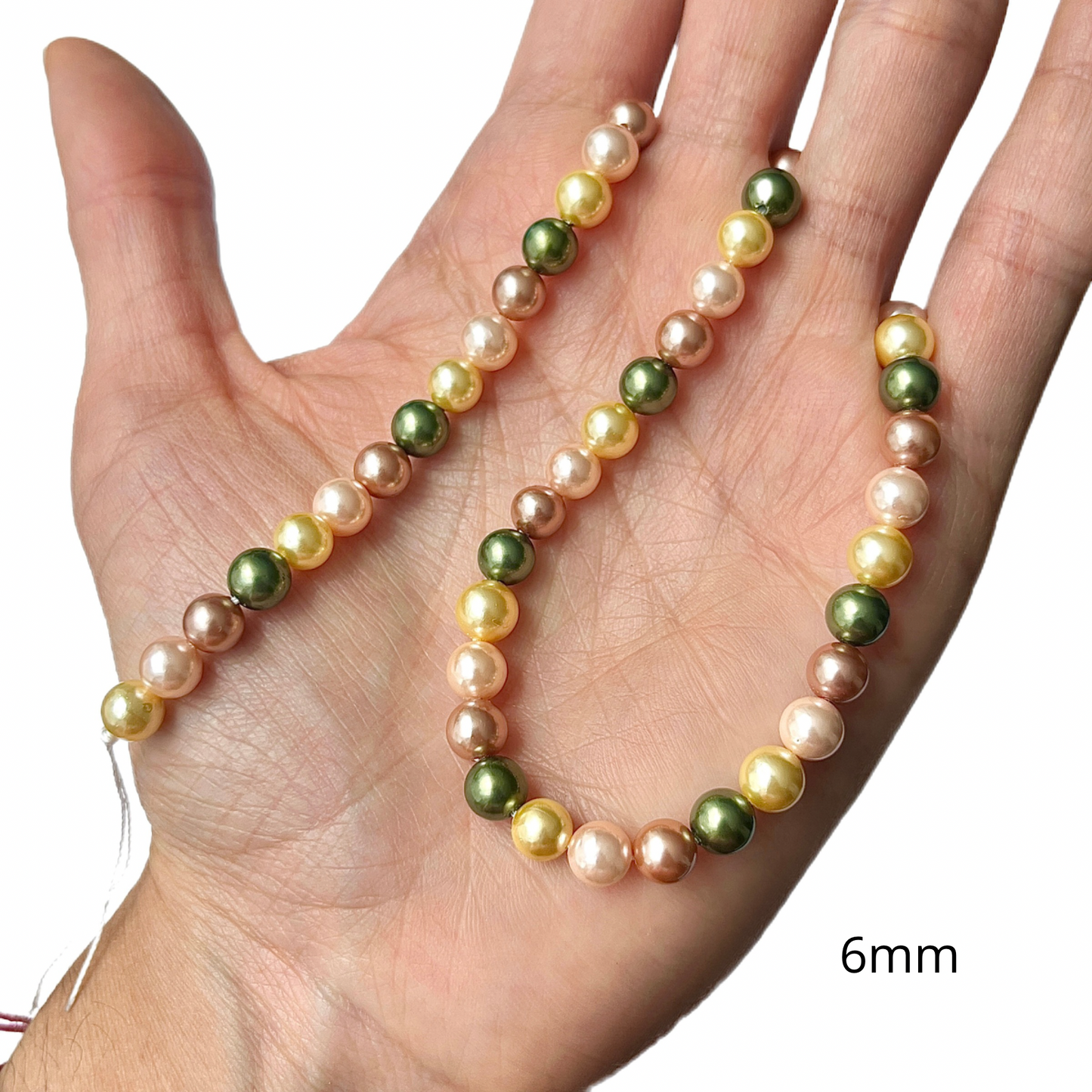 Sarta Perla Checa Multicolor 6mm