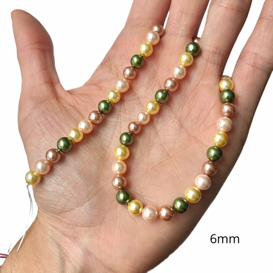 Sarta Perla Checa Multicolor 6mm