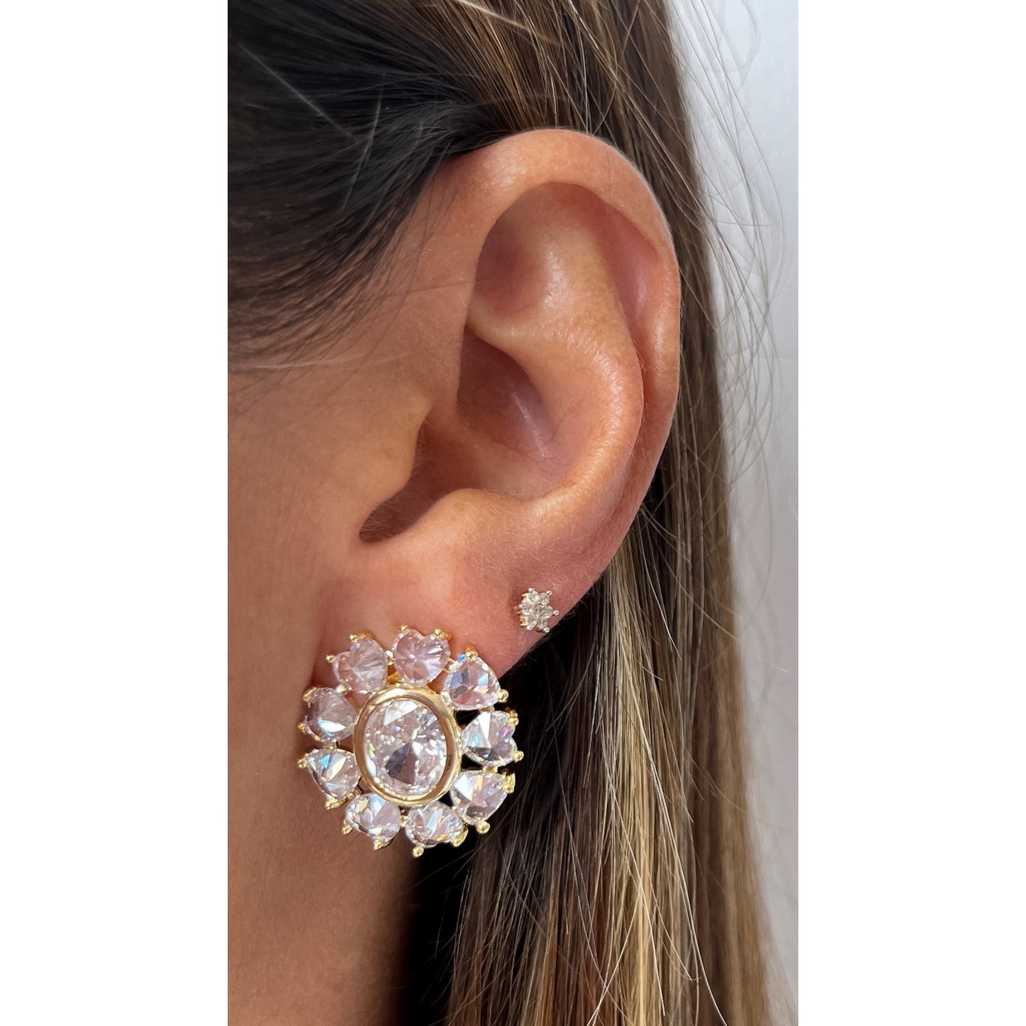 Aretes KOLY Clear / Dorado