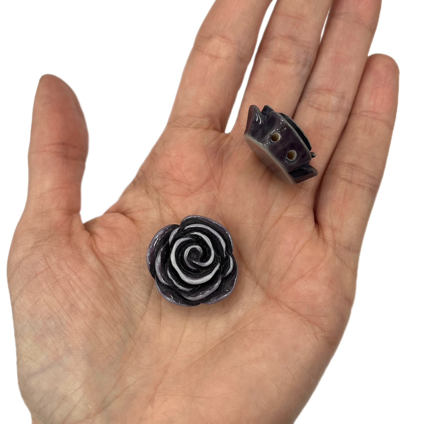 Rosa Acrílico Gris 2,5cm