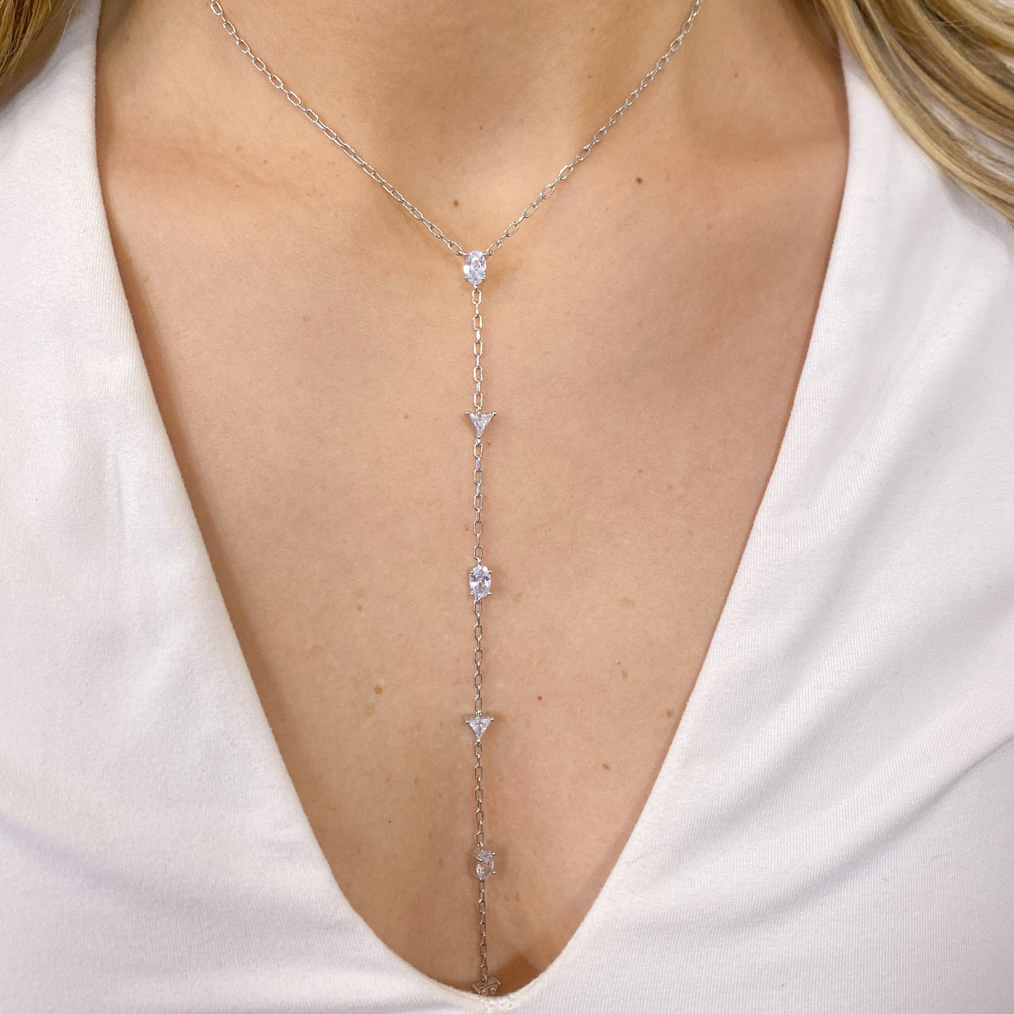 Collar Péndulo SUKIL Plateado-Clear