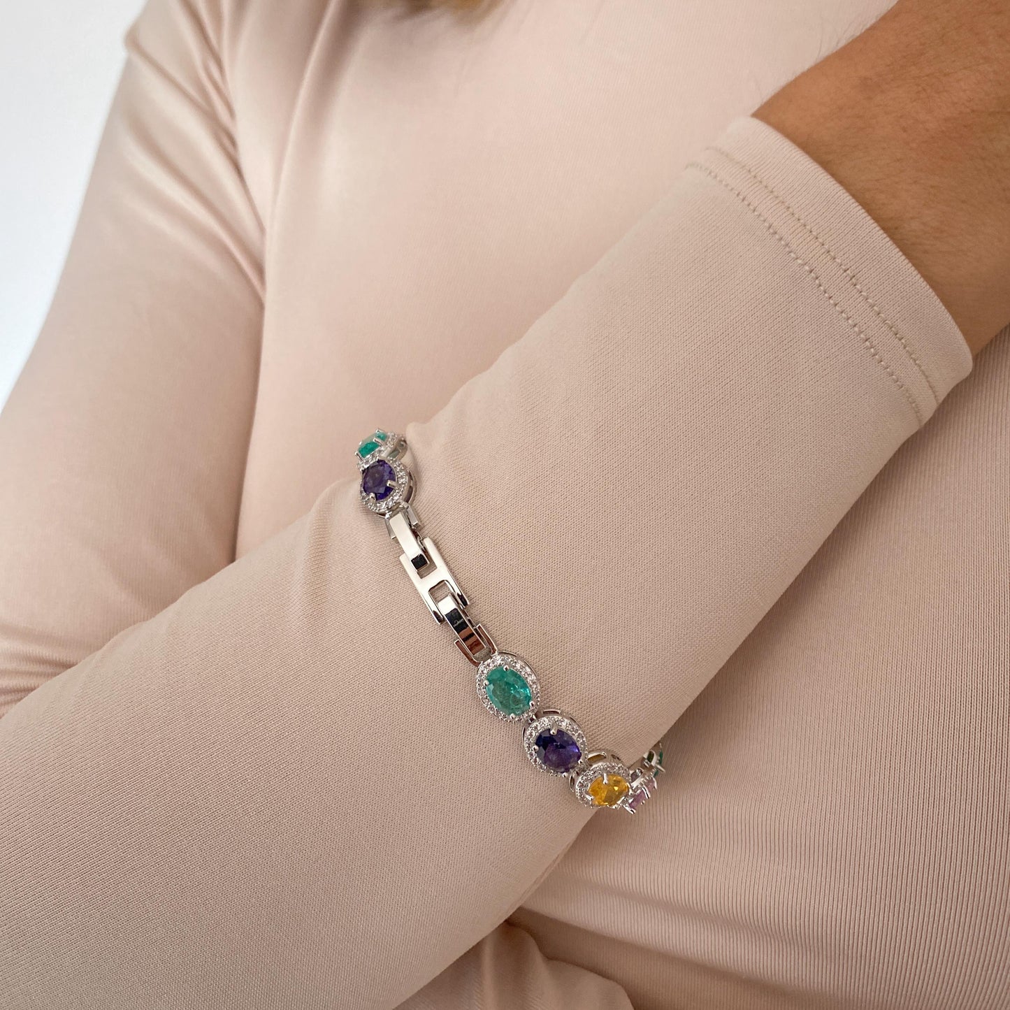 Pulsera COVUR Plateada-Multicolor