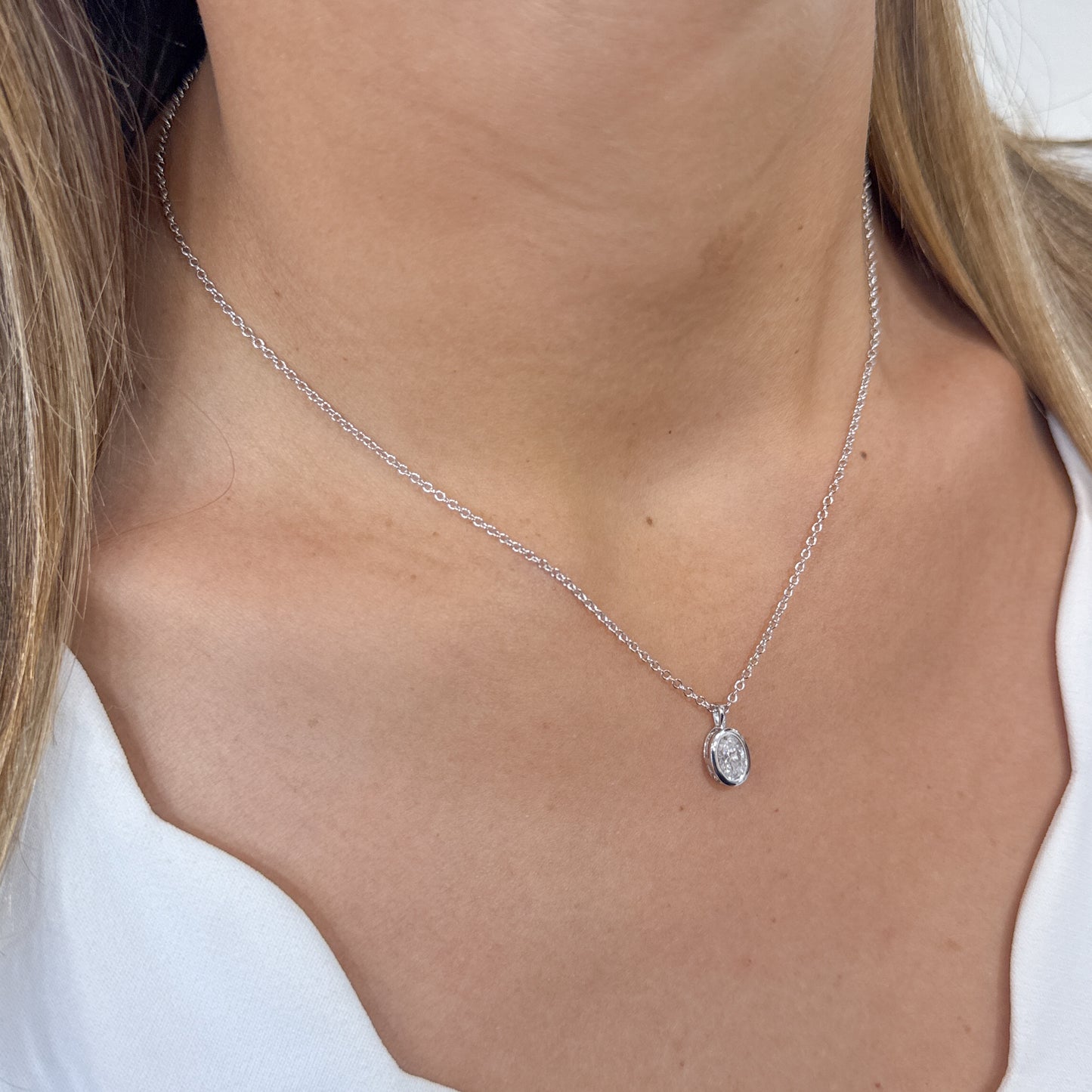 Collar IVILU Plateado Rodio-Moissanita