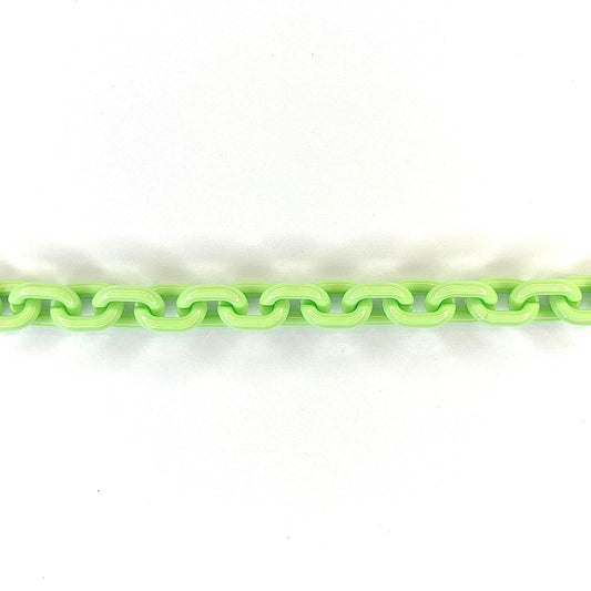 Medio Metro Eslabón Acrílico Verde Limón (Eslabón 2cm)