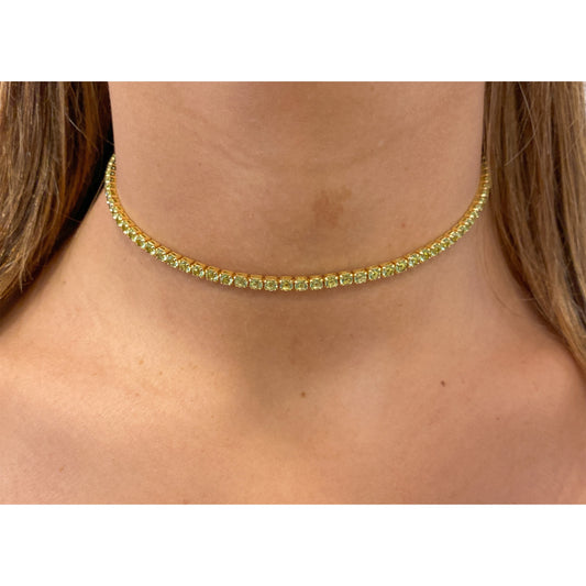 Choker BRAK Verde Limón-Dorado