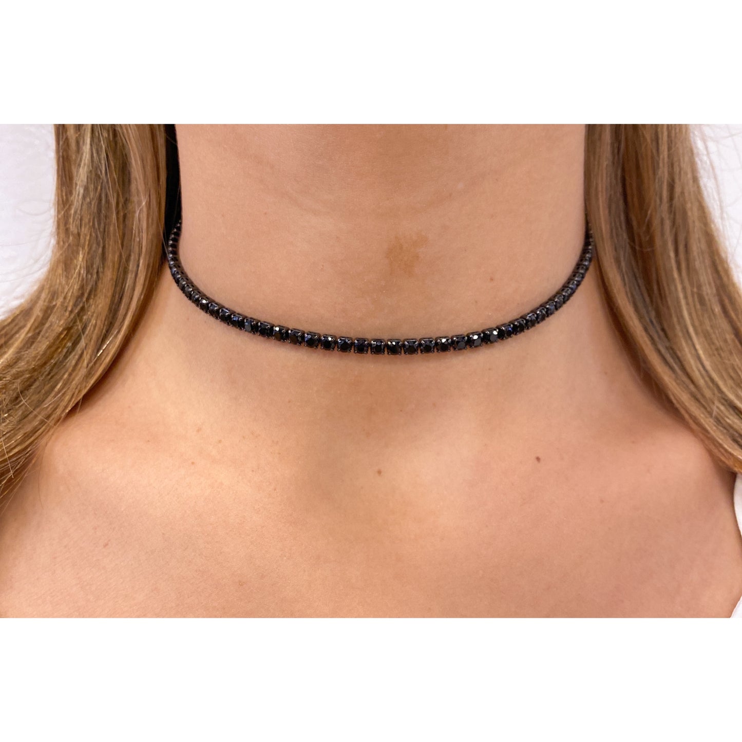 Choker BRAK Negro-Rodio Negro