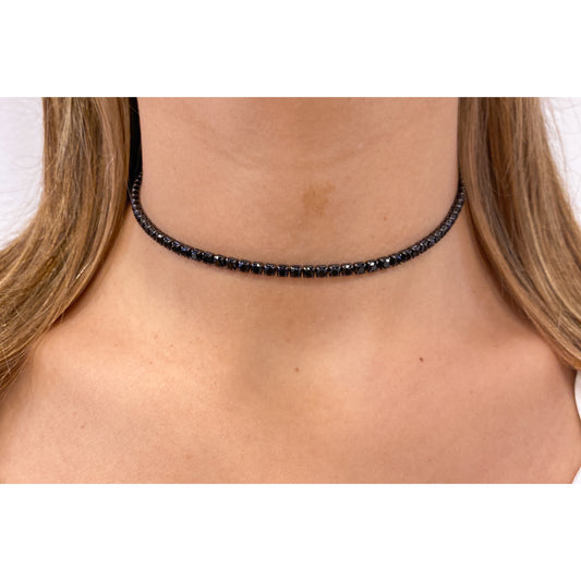 Choker BRAK Negro-Rodio Negro