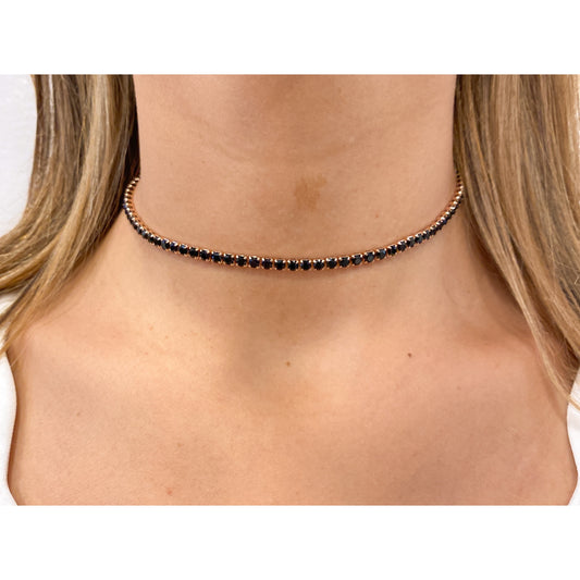 Choker BRAK Negro-Oro Rosa