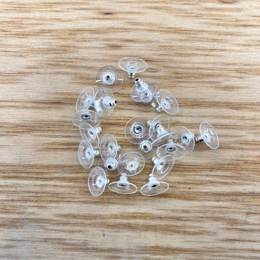 Topes Plateados para Aretes 12mm en Fantasia