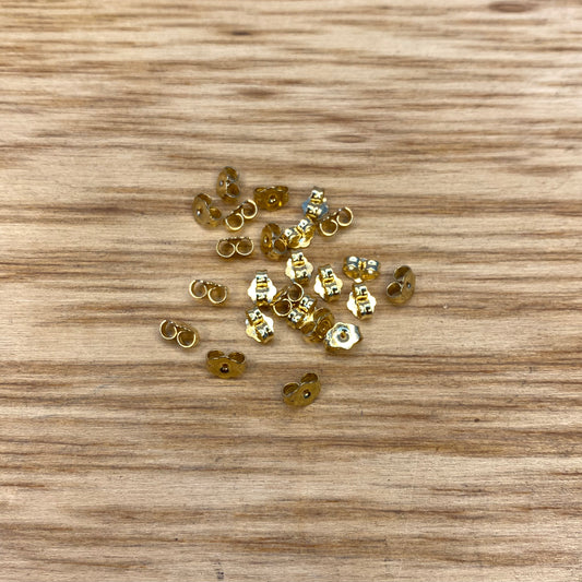Topes Mariposa Dorados para Aretes 5mm en Fantasia